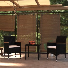 Juego de comedor de jardín 3 piezas con cojines negro von , Gartensets - Ref: Foro24-3099329, Preis: 211,07 €, Rabatt: %