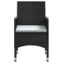 Juego de comedor de jardín 5 piezas con cojines negro von , Gartensets - Ref: Foro24-3099343, Preis: 318,75 €, Rabatt: %