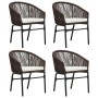 Juego de comedor de jardín 5 piezas con cojines marrón von , Gartensets - Ref: Foro24-3099246, Preis: 464,53 €, Rabatt: %