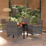 Juego de comedor para jardín 5 piezas con cojines gris y negro by , Garden sets - Ref: Foro24-3099336, Price: 342,02 €, Disco...