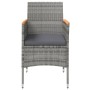 Juego de comedor para jardín 5 piezas con cojines gris y negro by , Garden sets - Ref: Foro24-3099336, Price: 342,02 €, Disco...