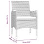 Juego de comedor de jardín 3 piezas con cojines negro by , Garden sets - Ref: Foro24-3099341, Price: 227,48 €, Discount: %