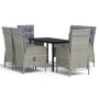 Juego de comedor de jardín 7 piezas con cojines gris y negro von , Gartensets - Ref: Foro24-3099362, Preis: 898,06 €, Rabatt: %