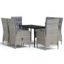 Juego de comedor de jardín 7 piezas con cojines gris y negro von , Gartensets - Ref: Foro24-3099374, Preis: 885,87 €, Rabatt: %