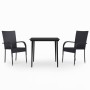 Juego de comedor para jardín 3 piezas negro von , Gartensets - Ref: Foro24-3099395, Preis: 206,80 €, Rabatt: %