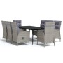Juego de comedor de jardín 9 piezas gris y negro von , Gartensets - Ref: Foro24-3099376, Preis: 1,00 €, Rabatt: %