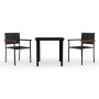 Juego de comedor de jardín 3 piezas negro von , Gartensets - Ref: Foro24-3099413, Preis: 208,28 €, Rabatt: %