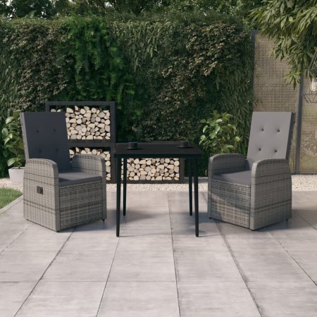 Juego de comedor de jardín 3 piezas con cojines gris von , Gartensets - Ref: Foro24-3099485, Preis: 449,13 €, Rabatt: %