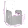 Juego de comedor de jardín 3 piezas con cojines gris von , Gartensets - Ref: Foro24-3099485, Preis: 449,13 €, Rabatt: %