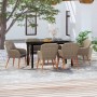 Juego de comedor para jardín 7 piezas con cojines marrón by , Garden sets - Ref: Foro24-3099514, Price: 869,59 €, Discount: %