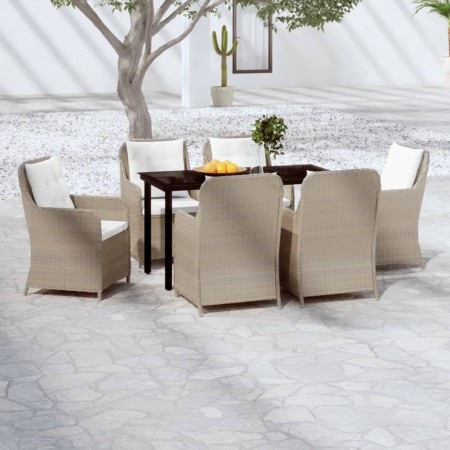 Juego de comedor de jardín 7 piezas marrón von , Gartensets - Ref: Foro24-3099556, Preis: 1,00 €, Rabatt: %