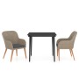 Juego de comedor de jardín 3 piezas con cojines marrón von , Gartensets - Ref: Foro24-3099523, Preis: 343,65 €, Rabatt: %