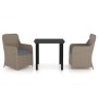 Juego de comedor de jardín 3 piezas con cojines marrón von , Gartensets - Ref: Foro24-3099535, Preis: 434,70 €, Rabatt: %