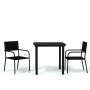Juego de comedor para jardín 3 piezas negro de , Conjuntos de jardín - Ref: Foro24-3099577, Precio: 144,51 €, Descuento: %