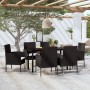 Juego de comedor para jardín 7 piezas negro de , Conjuntos de jardín - Ref: Foro24-3099604, Precio: 382,18 €, Descuento: %