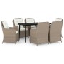 Juego de comedor de jardín 7 piezas marrón by , Garden sets - Ref: Foro24-3099568, Price: 1,00 €, Discount: %
