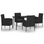 Juego de comedor para jardín 5 piezas negro von , Gartensets - Ref: Foro24-3099633, Preis: 373,07 €, Rabatt: %