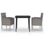 Juego de comedor de jardín 3 piezas gris antracita de , Conjuntos de jardín - Ref: Foro24-3099625, Precio: 216,17 €, Descuent...