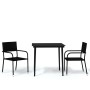 Juego de comedor para jardín 3 piezas negro von , Gartensets - Ref: Foro24-3099589, Preis: 161,96 €, Rabatt: %