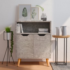 Concrete gray engineered wood sideboard 60x30x72 cm by vidaXL, Sideboards - Ref: Foro24-326826, Price: 65,04 €, Discount: %