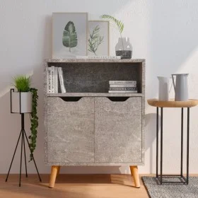 Concrete gray engineered wood sideboard 60x30x72 cm by vidaXL, Sideboards - Ref: Foro24-326826, Price: 64,15 €, Discount: %