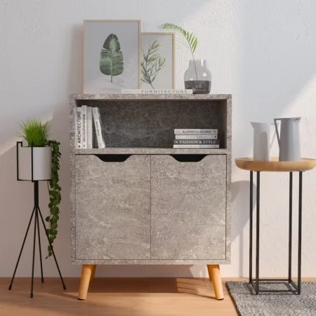 Concrete gray engineered wood sideboard 60x30x72 cm by vidaXL, Sideboards - Ref: Foro24-326826, Price: 64,15 €, Discount: %