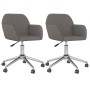 Sillas de comedor giratorias 2 unidades tela gris oscuro de , Sillas de comedor - Ref: Foro24-3103087, Precio: 171,94 €, Desc...