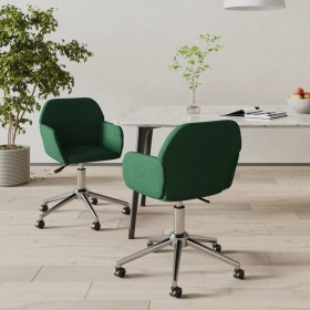 Sillas de comedor giratorias 2 unidades tela verde oscuro von , Essstühle - Ref: Foro24-3103091, Preis: 168,49 €, Rabatt: %