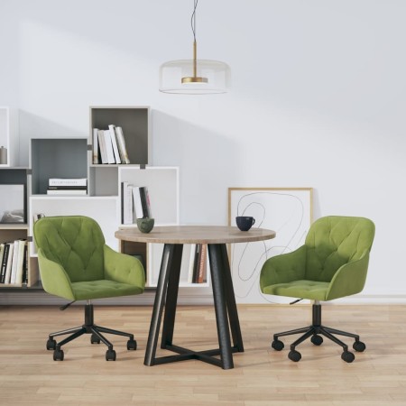 Sillas de comedor giratorias 2 unidades terciopelo verde claro von , Essstühle - Ref: Foro24-3103424, Preis: 189,81 €, Rabatt: %