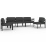Set muebles de jardín 5 pzas y cojines aluminio gris antracita by , Garden sets - Ref: Foro24-3107790, Price: 817,40 €, Disco...