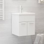 Möbel mit Waschbecken aus weißem Sperrholz von vidaXL, Badezimmerwaschtische - Ref: Foro24-3071261, Preis: 164,02 €, Rabatt: %