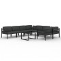 Set muebles de jardín 9 pzas y cojines aluminio gris antracita by , Garden sets - Ref: Foro24-3107821, Price: 1,00 €, Discoun...