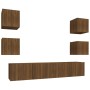 Set de muebles para TV 6 pzas madera contrachapada roble marrón von , TV-Möbel - Ref: Foro24-3114261, Preis: 153,21 €, Rabatt: %