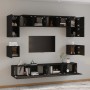 Set de muebles para TV 8 piezas madera contrachapada negro von , TV-Möbel - Ref: Foro24-3114415, Preis: 300,61 €, Rabatt: %