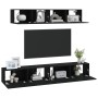 Set de muebles para TV 4 piezas madera contrachapada negro von , TV-Möbel - Ref: Foro24-3114527, Preis: 164,09 €, Rabatt: %