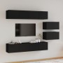 Set de muebles para TV 6 piezas madera contrachapada negro von , TV-Möbel - Ref: Foro24-3114599, Preis: 253,92 €, Rabatt: %