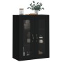 Armario de pared madera de ingeniería negro 69,5x34x90 cm by , Sideboards - Ref: Foro24-834987, Price: 116,64 €, Discount: %