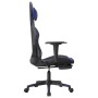 Silla gaming con reposapiés cuero sintético negro azul by , Gaming chairs - Ref: Foro24-3143699, Price: 126,18 €, Discount: %