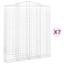 Cestas de gaviones 7 uds forma de arco hierro 200x30x220/240 cm von , Töpfe und Pflanzgefäße - Ref: Foro24-3145561, Preis: 90...