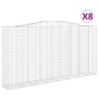 Cestas de gaviones 8 uds forma de arco hierro 400x50x200/220 cm von , Töpfe und Pflanzgefäße - Ref: Foro24-3146027, Preis: 2,...