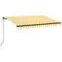 Gelb-weiße manuell einziehbare Markise 350x250 cm von vidaXL, Markisen - Ref: Foro24-3069078, Preis: 255,66 €, Rabatt: %