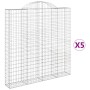 Cestas de gaviones 5 uds forma de arco hierro 200x30x200/220 cm von , Töpfe und Pflanzgefäße - Ref: Foro24-3146218, Preis: 60...
