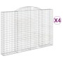 Cestas de gaviones 4 uds forma de arco hierro 300x30x200/220 cm by , Pots and planters - Ref: Foro24-3146613, Price: 870,91 €...