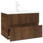 Mueble de baño con lavabo madera contrachapada marrón roble by , bathroom vanities - Ref: Foro24-3152869, Price: 162,93 €, Di...