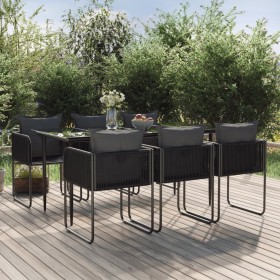 Juego de comedor para jardín 7 piezas negro de , Conjuntos de jardín - Ref: Foro24-3156501, Precio: 560,51 €, Descuento: %