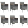 Juego de comedor de jardín 7 piezas con cojines gris y negro von , Gartensets - Ref: Foro24-3156645, Preis: 473,44 €, Rabatt: %