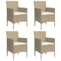 Juego de comedor de jardín 5 piezas con cojines beige y negro von , Gartensets - Ref: Foro24-3156624, Preis: 399,57 €, Rabatt: %