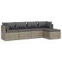 Set de muebles de jardín 5 pzas y cojines ratán sintético gris von , Gartensets - Ref: Foro24-3157319, Preis: 460,99 €, Rabat...