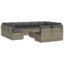 Set de muebles de jardín 12 pzas cojines ratán sintético gris by , Garden sets - Ref: Foro24-3157346, Price: 1,00 €, Discount: %