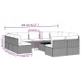 Set de muebles de jardín 12 pzas cojines ratán sintético gris by , Garden sets - Ref: Foro24-3157346, Price: 1,00 €, Discount: %